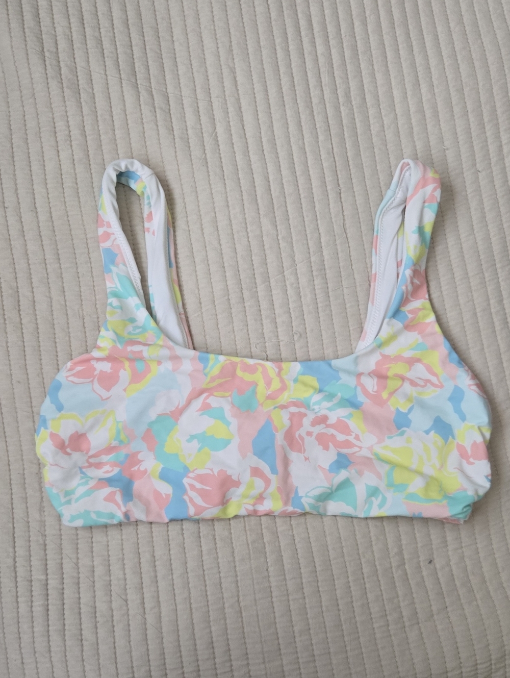 NWOT Victoria's Secret Pastel Floral Swim Top - Pink Blue Yellow